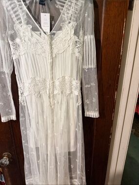 French Connection White Lace Maxi Dress